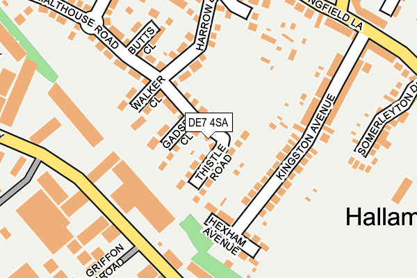 DE7 4SA map - OS OpenMap – Local (Ordnance Survey)