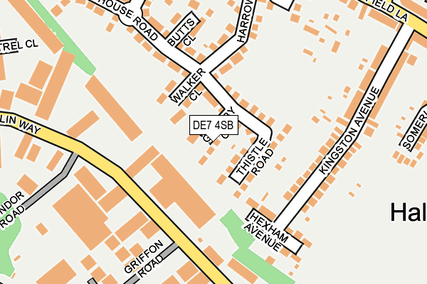 DE7 4SB map - OS OpenMap – Local (Ordnance Survey)