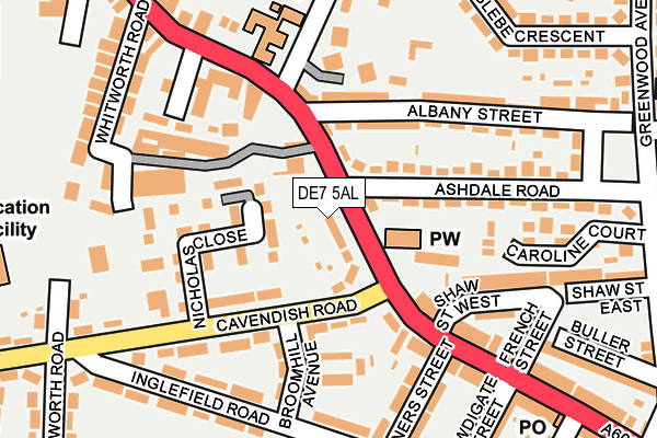 DE7 5AL map - OS OpenMap – Local (Ordnance Survey)