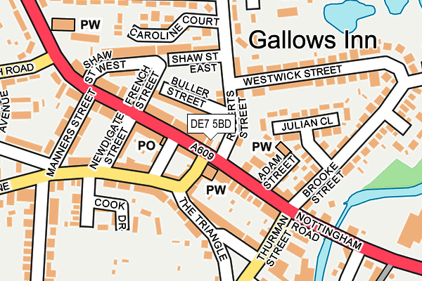 DE7 5BD map - OS OpenMap – Local (Ordnance Survey)