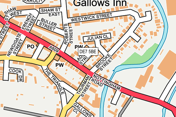 DE7 5BE map - OS OpenMap – Local (Ordnance Survey)