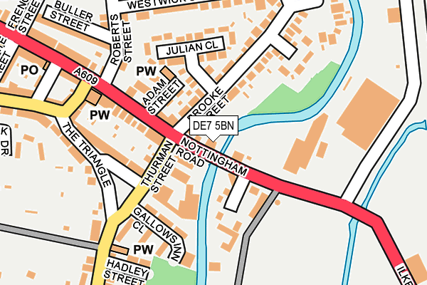DE7 5BN map - OS OpenMap – Local (Ordnance Survey)