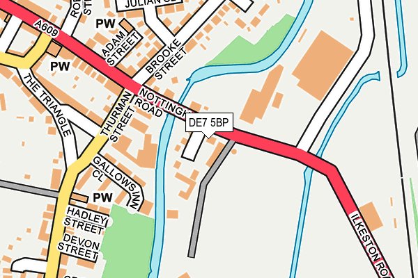 DE7 5BP map - OS OpenMap – Local (Ordnance Survey)