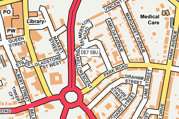 DE7 5BU map - OS OpenMap – Local (Ordnance Survey)