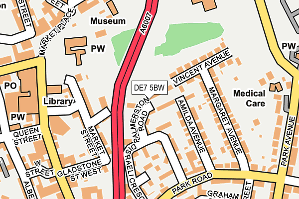 DE7 5BW map - OS OpenMap – Local (Ordnance Survey)