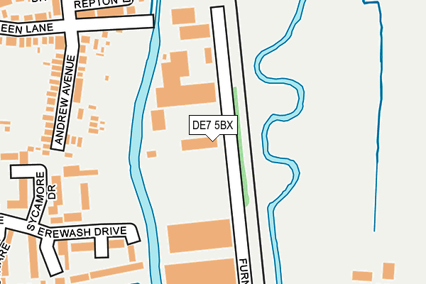 DE7 5BX map - OS OpenMap – Local (Ordnance Survey)