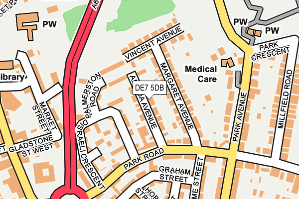 DE7 5DB map - OS OpenMap – Local (Ordnance Survey)