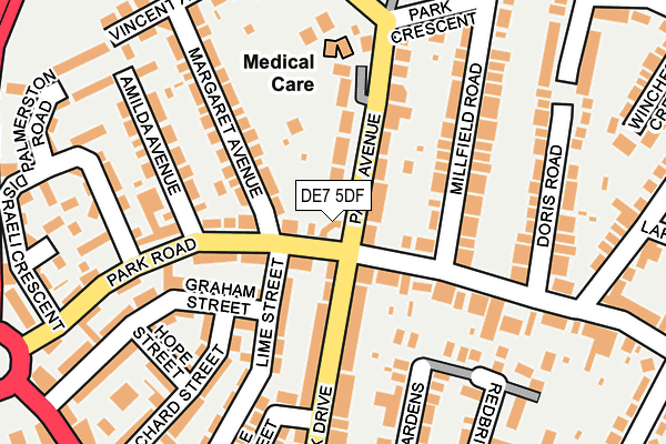 DE7 5DF map - OS OpenMap – Local (Ordnance Survey)