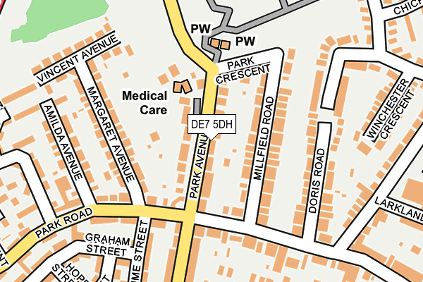 DE7 5DH map - OS OpenMap – Local (Ordnance Survey)
