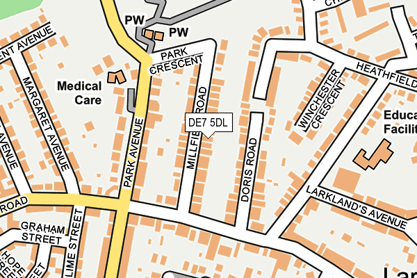 DE7 5DL map - OS OpenMap – Local (Ordnance Survey)