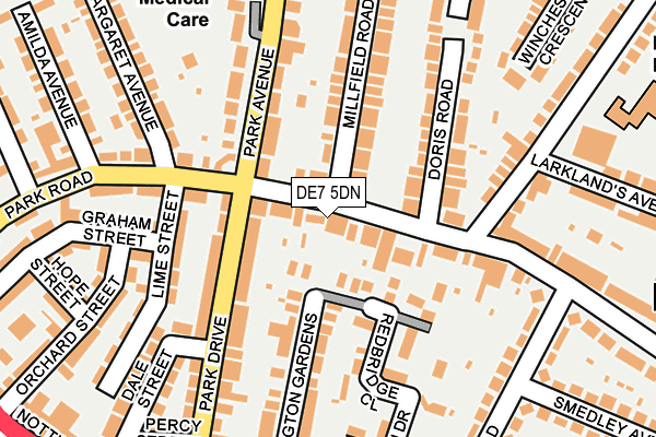 DE7 5DN map - OS OpenMap – Local (Ordnance Survey)