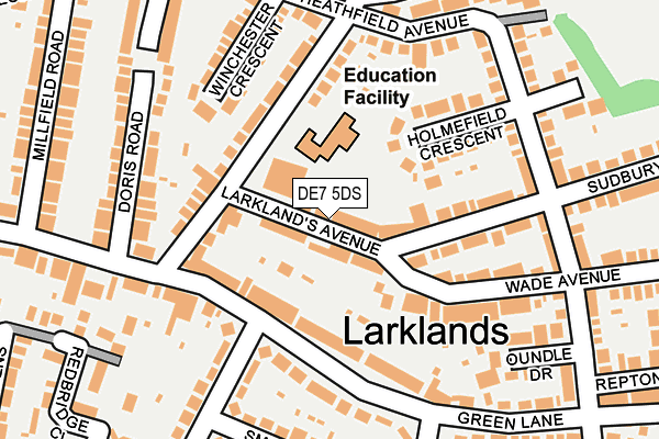 DE7 5DS map - OS OpenMap – Local (Ordnance Survey)