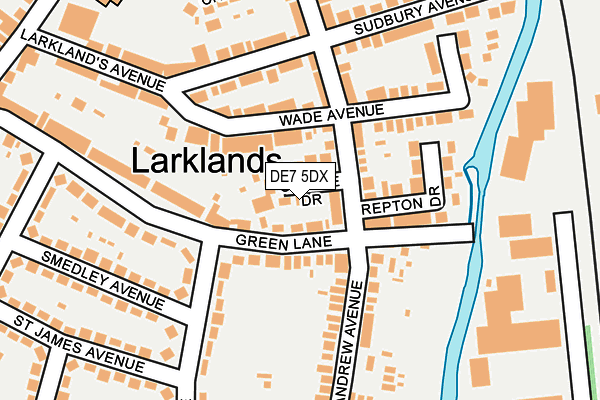 DE7 5DX map - OS OpenMap – Local (Ordnance Survey)