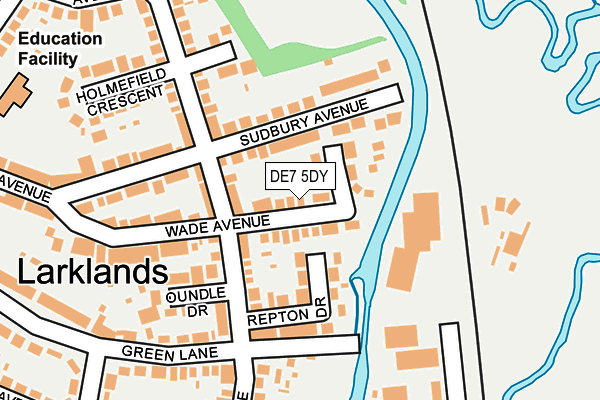 DE7 5DY map - OS OpenMap – Local (Ordnance Survey)