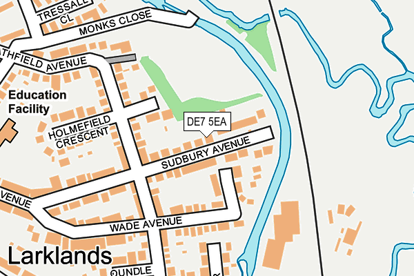 DE7 5EA map - OS OpenMap – Local (Ordnance Survey)