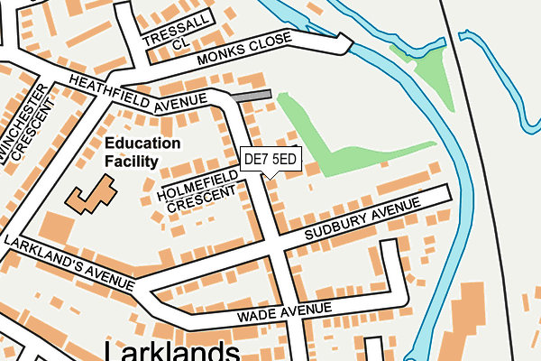 DE7 5ED map - OS OpenMap – Local (Ordnance Survey)