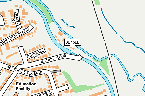 DE7 5EE map - OS OpenMap – Local (Ordnance Survey)