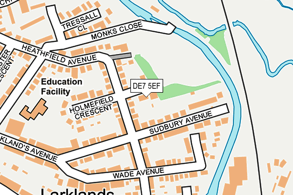 DE7 5EF map - OS OpenMap – Local (Ordnance Survey)