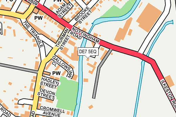 DE7 5EQ map - OS OpenMap – Local (Ordnance Survey)