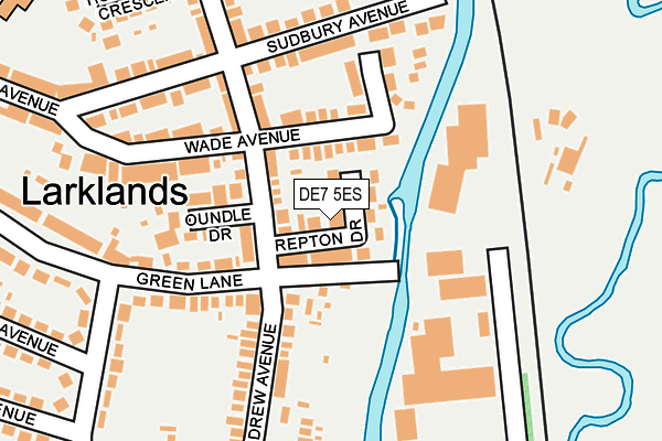 DE7 5ES map - OS OpenMap – Local (Ordnance Survey)
