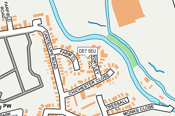 DE7 5EU map - OS OpenMap – Local (Ordnance Survey)