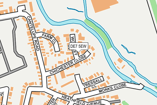 DE7 5EW map - OS OpenMap – Local (Ordnance Survey)