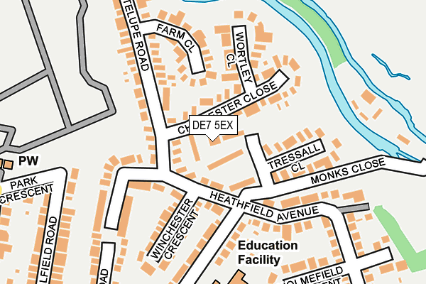 DE7 5EX map - OS OpenMap – Local (Ordnance Survey)