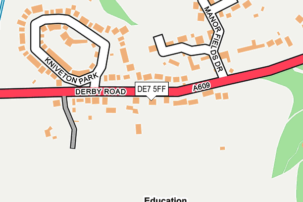 DE7 5FF map - OS OpenMap – Local (Ordnance Survey)