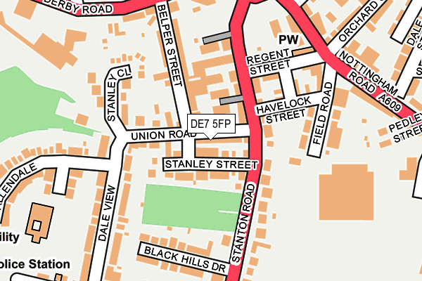 DE7 5FP map - OS OpenMap – Local (Ordnance Survey)