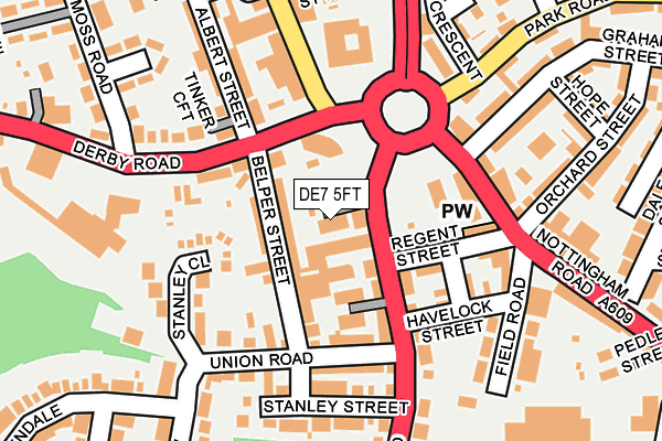 DE7 5FT map - OS OpenMap – Local (Ordnance Survey)