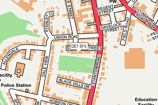 DE7 5FX map - OS OpenMap – Local (Ordnance Survey)