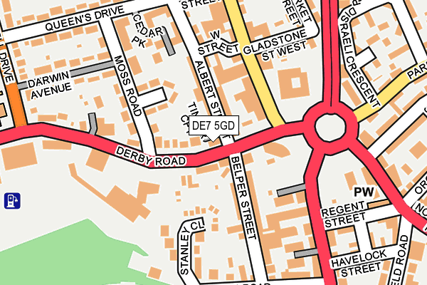 DE7 5GD map - OS OpenMap – Local (Ordnance Survey)