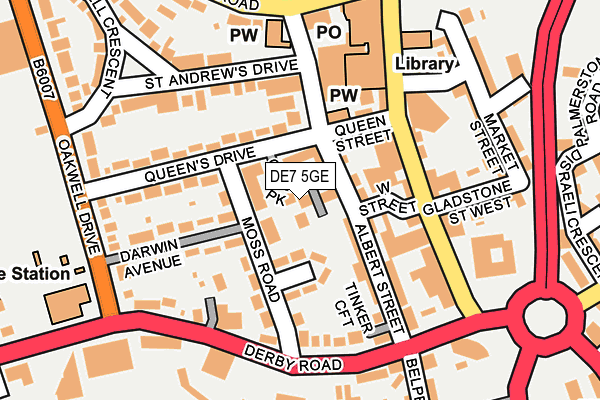 DE7 5GE map - OS OpenMap – Local (Ordnance Survey)