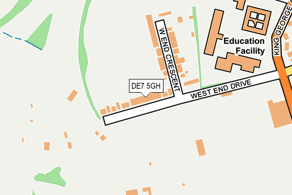 DE7 5GH map - OS OpenMap – Local (Ordnance Survey)