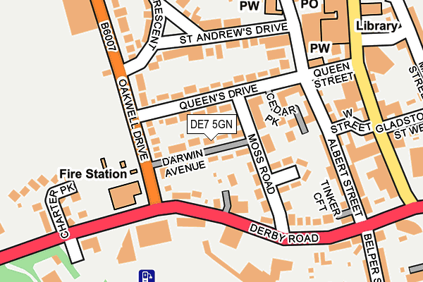 DE7 5GN map - OS OpenMap – Local (Ordnance Survey)