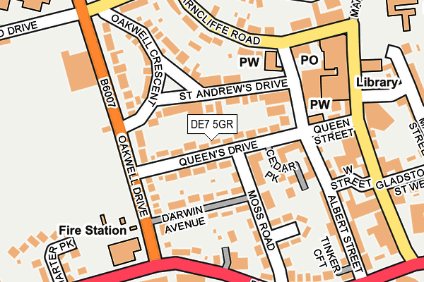 DE7 5GR map - OS OpenMap – Local (Ordnance Survey)