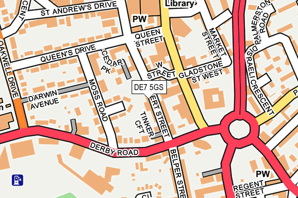 DE7 5GS map - OS OpenMap – Local (Ordnance Survey)