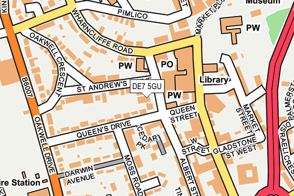 DE7 5GU map - OS OpenMap – Local (Ordnance Survey)