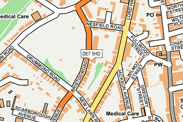 DE7 5HD map - OS OpenMap – Local (Ordnance Survey)