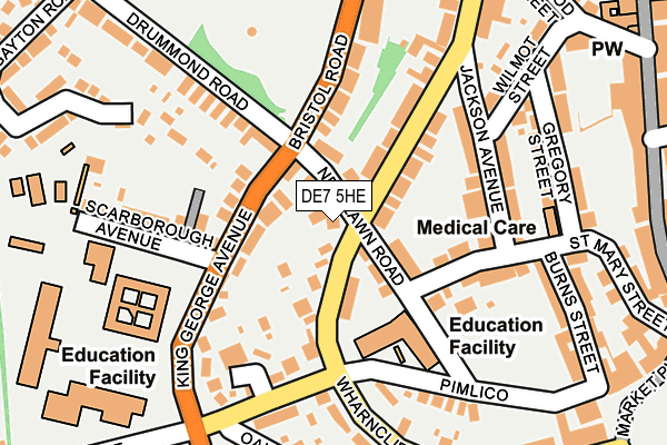 DE7 5HE map - OS OpenMap – Local (Ordnance Survey)