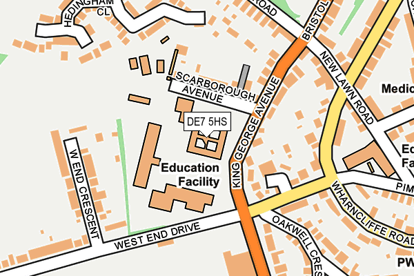 DE7 5HS map - OS OpenMap – Local (Ordnance Survey)