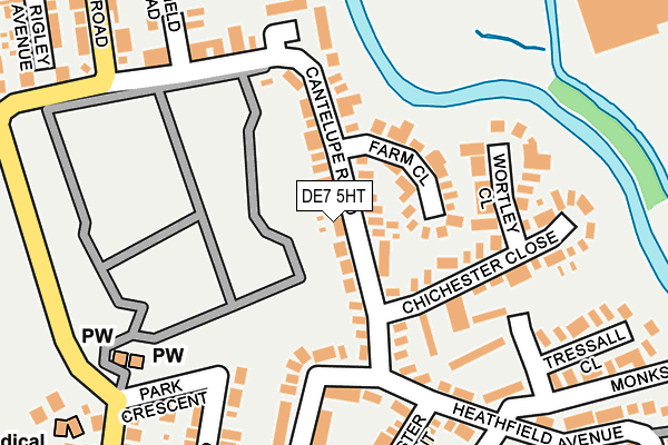 DE7 5HT map - OS OpenMap – Local (Ordnance Survey)