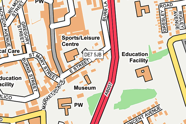 DE7 5JB map - OS OpenMap – Local (Ordnance Survey)