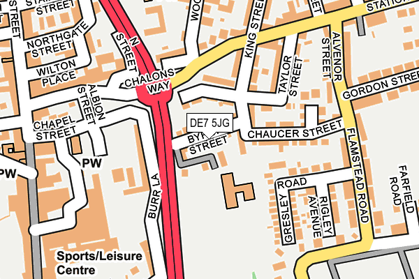 DE7 5JG map - OS OpenMap – Local (Ordnance Survey)