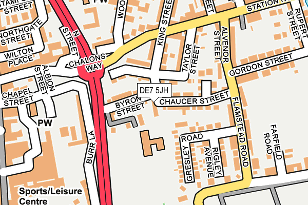 DE7 5JH map - OS OpenMap – Local (Ordnance Survey)
