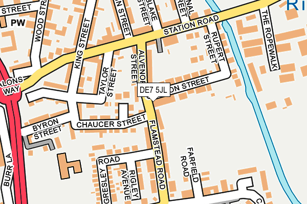 DE7 5JL map - OS OpenMap – Local (Ordnance Survey)