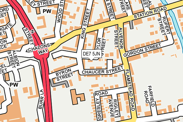 DE7 5JN map - OS OpenMap – Local (Ordnance Survey)