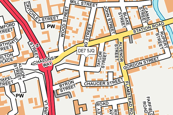 DE7 5JQ map - OS OpenMap – Local (Ordnance Survey)
