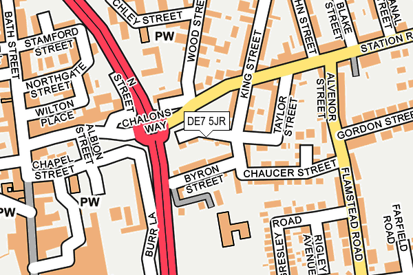 DE7 5JR map - OS OpenMap – Local (Ordnance Survey)