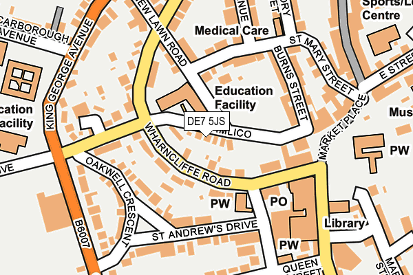 DE7 5JS map - OS OpenMap – Local (Ordnance Survey)